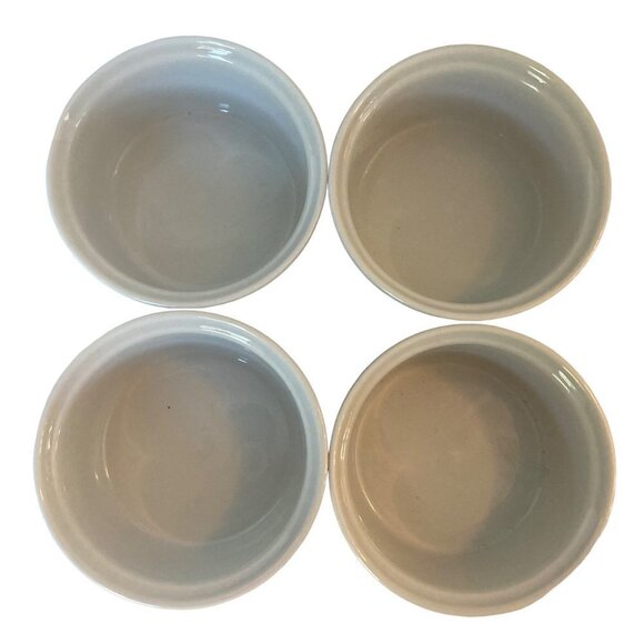 Vintage Pillivuyt Porcelain Ramekins Fruit Pattern Set of 4 Made in France 3.5in - Picture 2 of 7